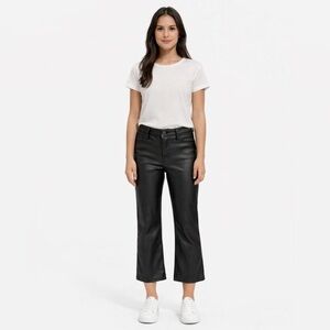 Black AG Faux Leather Pants Size 27